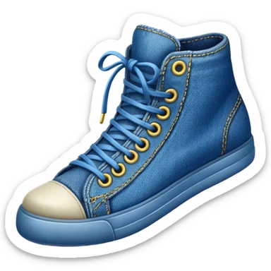 Denim shoes sticker