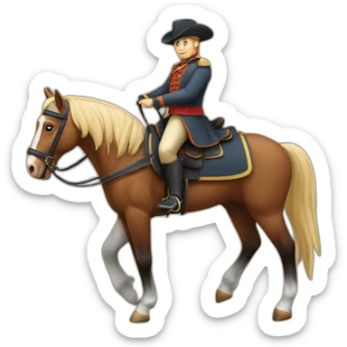 Paresseux sur cheval sticker