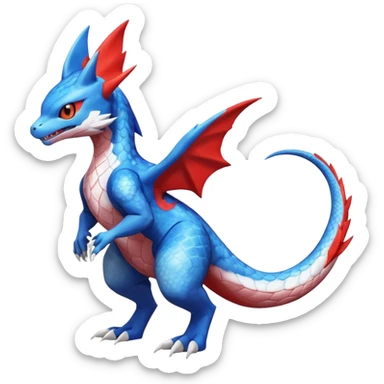 Gabite-Veemon-Digimon-Latias-Peppercat-Pokémon-Flamedramon-fusion-animal-hybrid-creature, Full body  sticker