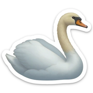 Swan emoji looking right side sticker