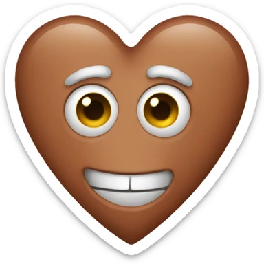 heart russet sticker