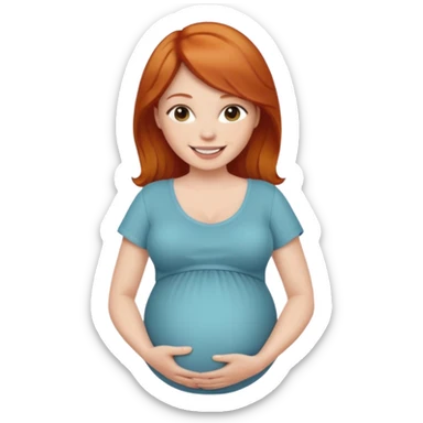 Pregnant redhead, blonde and brunette sticker