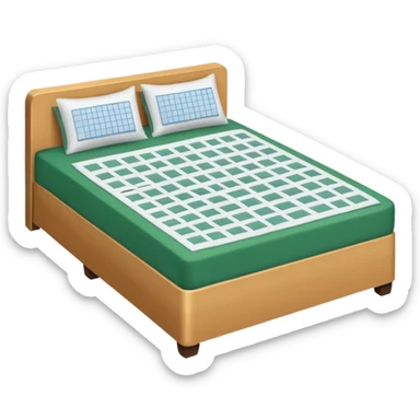 bedsheets with excel spreadsheet sticker