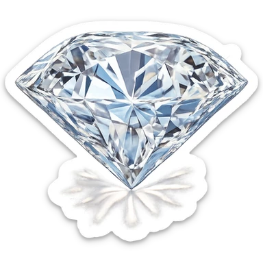 glamorous diamond, sparkling and radiant, no background sticker