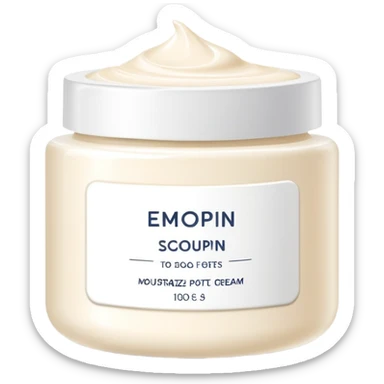 body moisturizer cream pot with label sticker