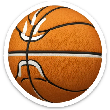 Balón de básquet en formade corazon  sticker