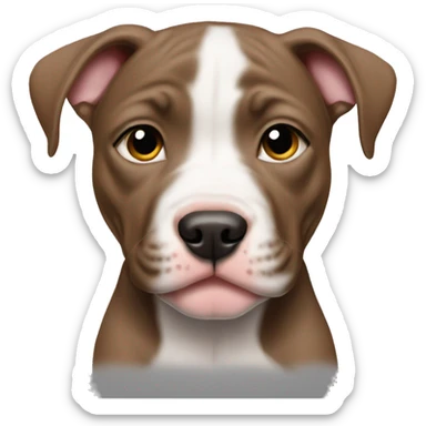 Pitbull puppy sticker