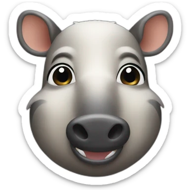 tapir winking sticker