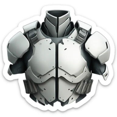 futuristic Phantom Infiltration armored breastplate colored with ghost effect sticker