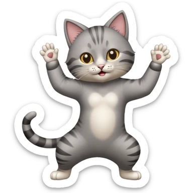 A cat doing the ay mi gatito dance sticker