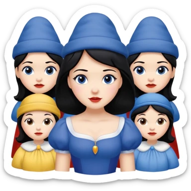 snow white seven dwarf sticker