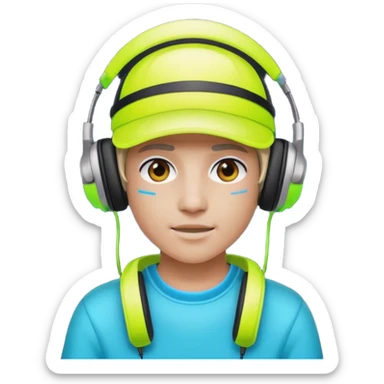 Neon Visor Gamer sticker