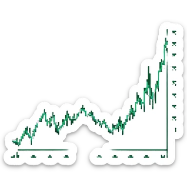 downward trending stock graph sticker
