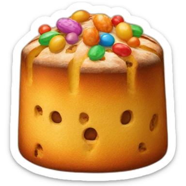 Panettone with candies sticker