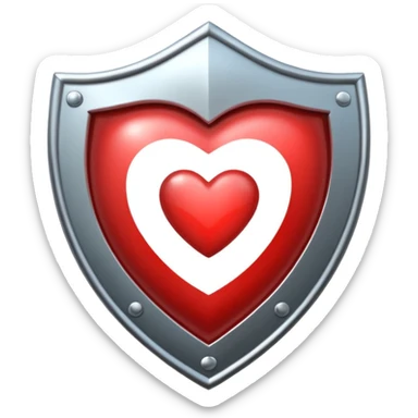 shield protecting a heart, life insurance sticker