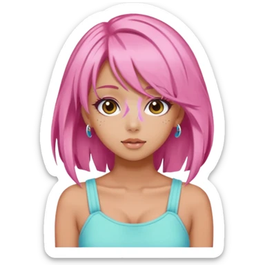 Pink Aesthetic Gyaru Summer Girl sticker