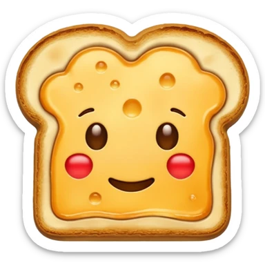 Cheese toast iphone emoji  closed sticker