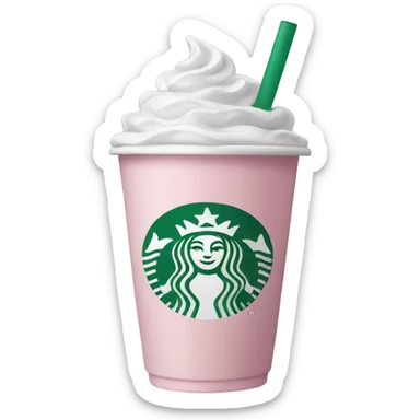 light pink Starbucks cup sticker