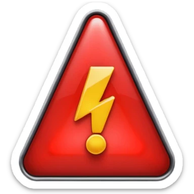 point d'exclamation dans un traingle rouge pour signaler un danger sticker