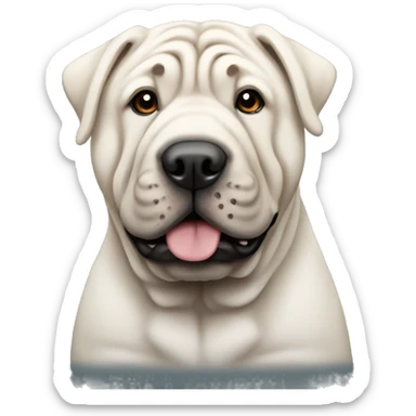White sharpei sticker