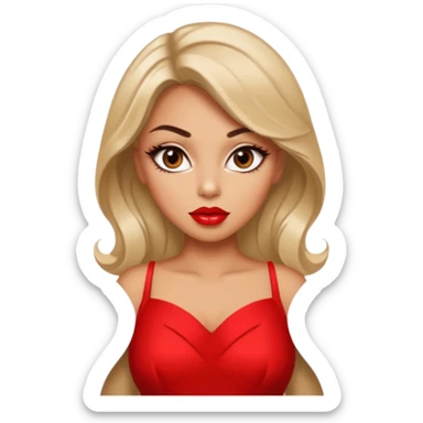 A woman wearing a glamour dress looks sexy and looks like a tart. Her eyes are charming  sticker