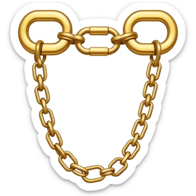 Golden chains with shackles sticker
