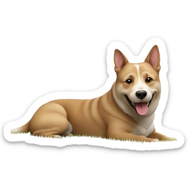playful dog enjoying outdoor day sticker