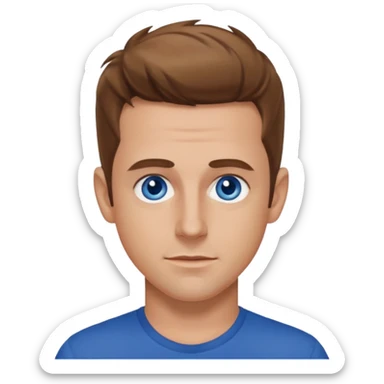 Joey McIntyre blue eyes, light brown hair, dark blue shirt  sticker