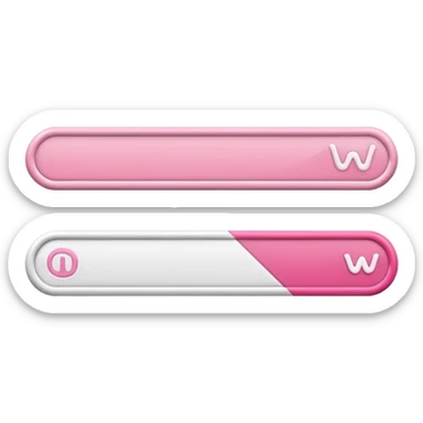 mix light pink dark pink and white girly internet seach bar with www. logo sticker