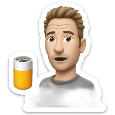 Yann WATRELOT qui fume une cigarette électronique  sticker