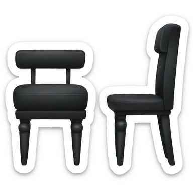 Black furniture  sticker