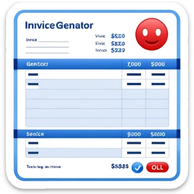 fast invoice generator red blue sticker
