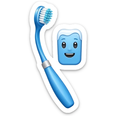 blue Toothbrush sticker