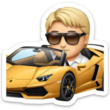 Ein thalahon  sitzt auf Lamborghini  sticker