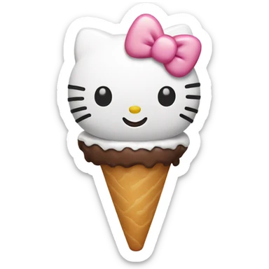 Hello kitty with ice cream  sticker