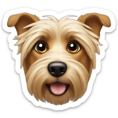 yorkshire dog head sticker