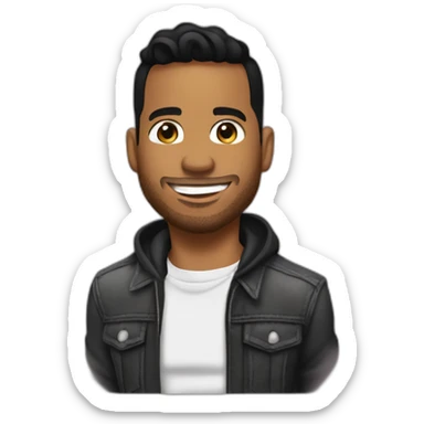 Romeo santos as a french guy sticker