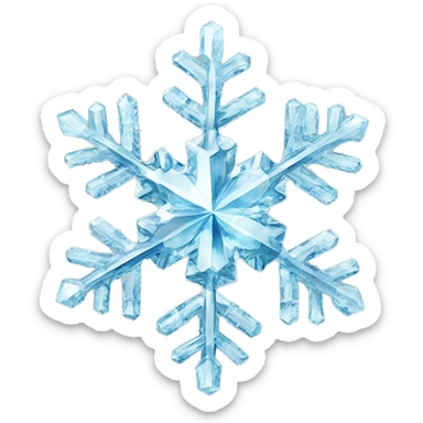  snowflake diamond realistic  sticker