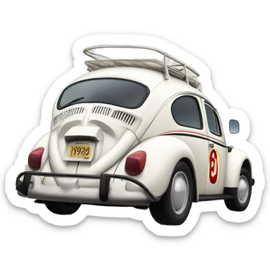 1973 Volkswagen Herbie the Love Bug themed Bug sticker