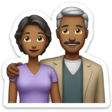 Father and her mother  sticker