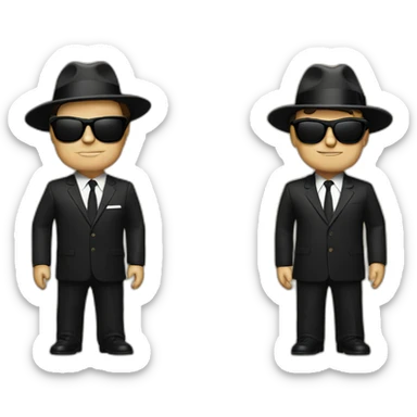 jake and elwood blues brothers sticker