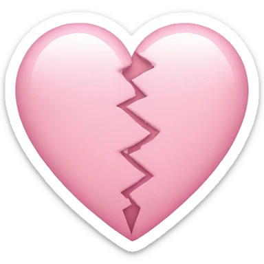 Light pink broken heart emoji  sticker
