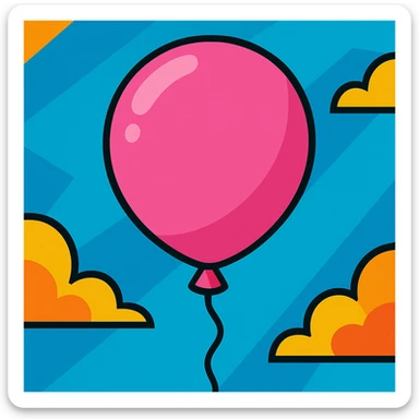 pembe balon sticker