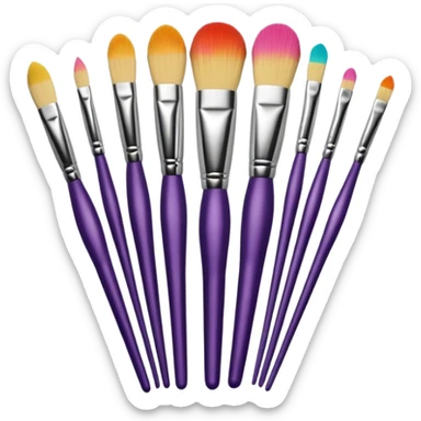 Makeup brushes sticker