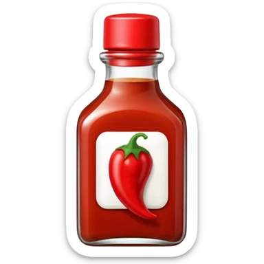 chilli bean sauce in a short wide square bottle sticker