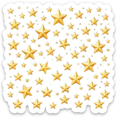 Deep blue sky with gold sparkly stars  sticker