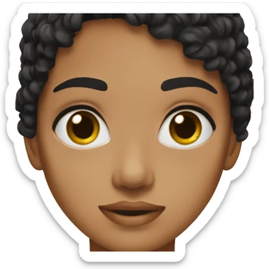Latina hazel eyes black hair sticker