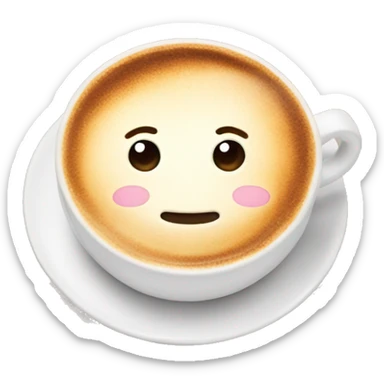 Cute cappuccino sticker