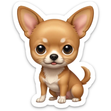 tan chihuahua with a black mark under on eye sticker