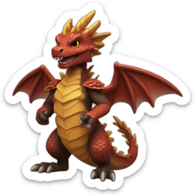 Dracofeu figurine sticker